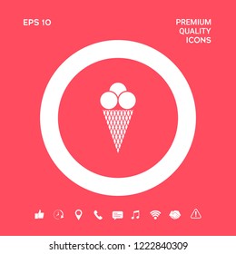 Ice cream icon. Graphic elements for your design