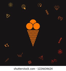Ice cream icon. Graphic elements for your design