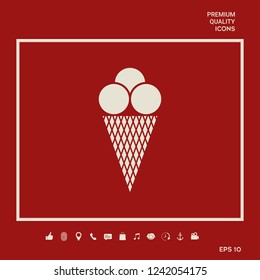 Ice cream icon. Graphic elements for your design