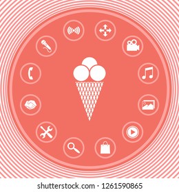 Ice cream icon. Graphic elements for your design