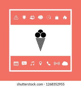Ice cream icon. Graphic elements for your design