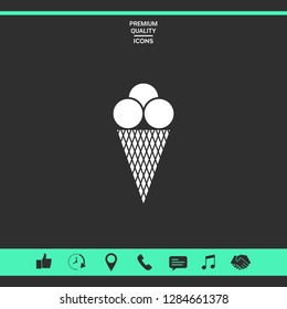 Ice cream icon. Graphic elements for your design