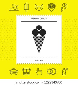 Ice cream icon. Graphic elements for your design