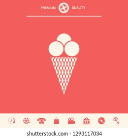 Ice cream icon. Graphic elements for your design