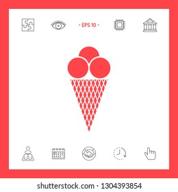 Ice cream icon. Graphic elements for your design