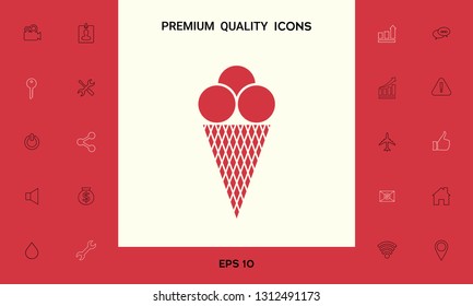 Ice cream icon. Graphic elements for your design