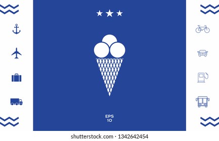 Ice cream icon. Graphic elements for your design