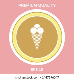 Ice cream icon. Graphic elements for your design