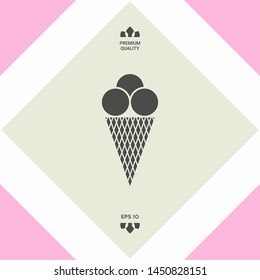 Ice cream icon. Graphic elements for your design
