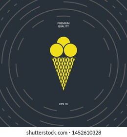 Ice cream icon. Graphic elements for your design