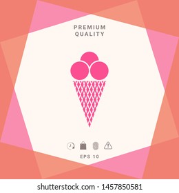 Ice cream icon. Graphic elements for your design