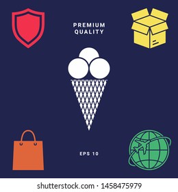 Ice cream icon. Graphic elements for your design