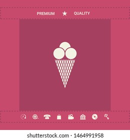 Ice cream icon. Graphic elements for your design