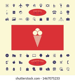 Ice cream icon. Graphic elements for your design