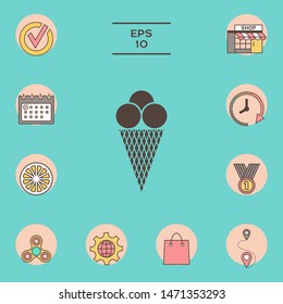 Ice cream icon. Graphic elements for your design