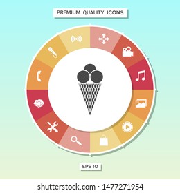 Ice cream icon. Graphic elements for your design