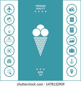Ice cream icon. Graphic elements for your design