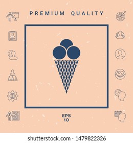 Ice cream icon. Graphic elements for your design