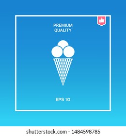 Ice cream icon. Graphic elements for your design