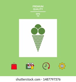 Ice cream icon. Graphic elements for your design
