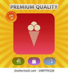 Ice cream icon. Graphic elements for your design