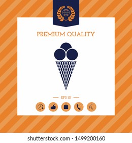 Ice cream icon. Graphic elements for your design