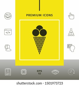 Ice cream icon. Graphic elements for your design
