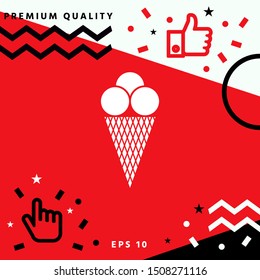 Ice cream icon. Graphic elements for your design