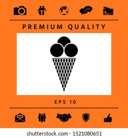 Ice cream icon. Graphic elements for your design