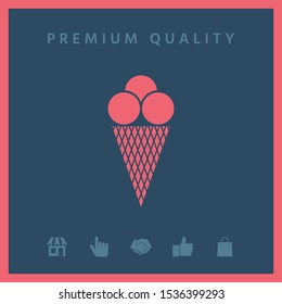 Ice cream icon. Graphic elements for your design