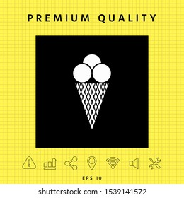 Ice cream icon. Graphic elements for your design