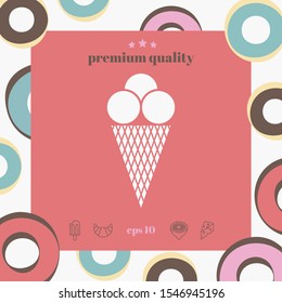Ice cream icon. Graphic elements for your design