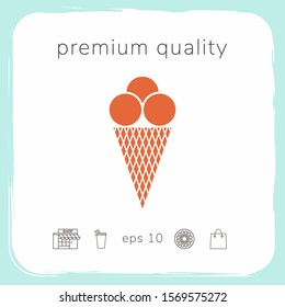 Ice cream icon. Graphic elements for your design