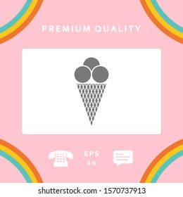 Ice cream icon. Graphic elements for your design