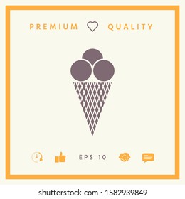 Ice cream icon. Graphic elements for your design