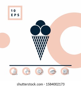 Ice cream icon. Graphic elements for your design
