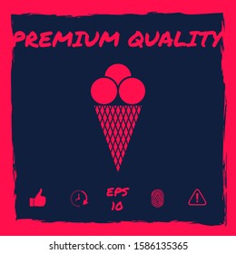 Ice cream icon. Graphic elements for your design
