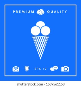 Ice cream icon. Graphic elements for your design