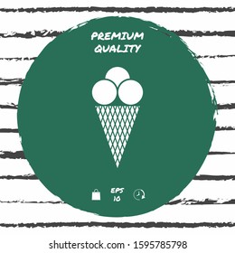 Ice cream icon. Graphic elements for your design