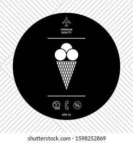 Ice cream icon. Graphic elements for your design