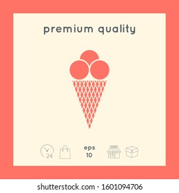 Ice cream icon. Graphic elements for your design