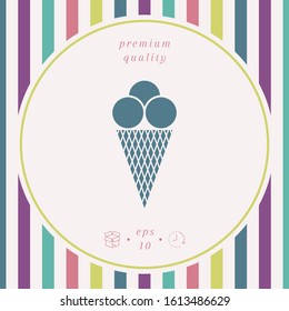 Ice cream icon. Graphic elements for your design