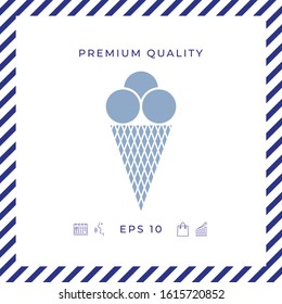 Ice cream icon. Graphic elements for your design