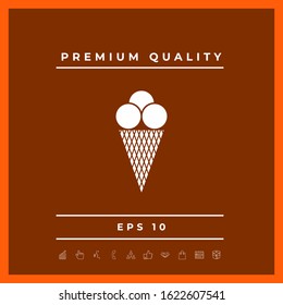 Ice cream icon. Graphic elements for your design
