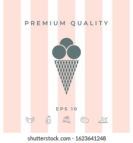 Ice cream icon. Graphic elements for your design