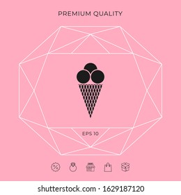 Ice cream icon. Graphic elements for your design