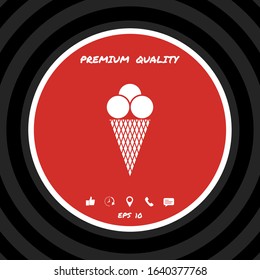 Ice cream icon. Graphic elements for your design