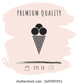 Ice cream icon. Graphic elements for your design