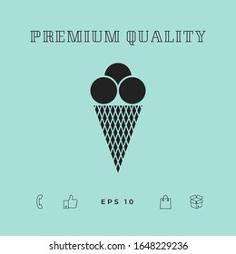 Eiscreme-Symbol. Grafische Elemente für Ihr Design