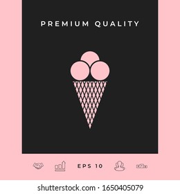 Ice cream icon. Graphic elements for your design